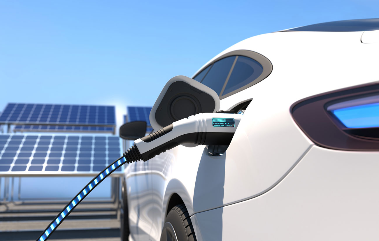 EV charger setup with 240-volt outlet and charging equipment by B-Line Electric LLC